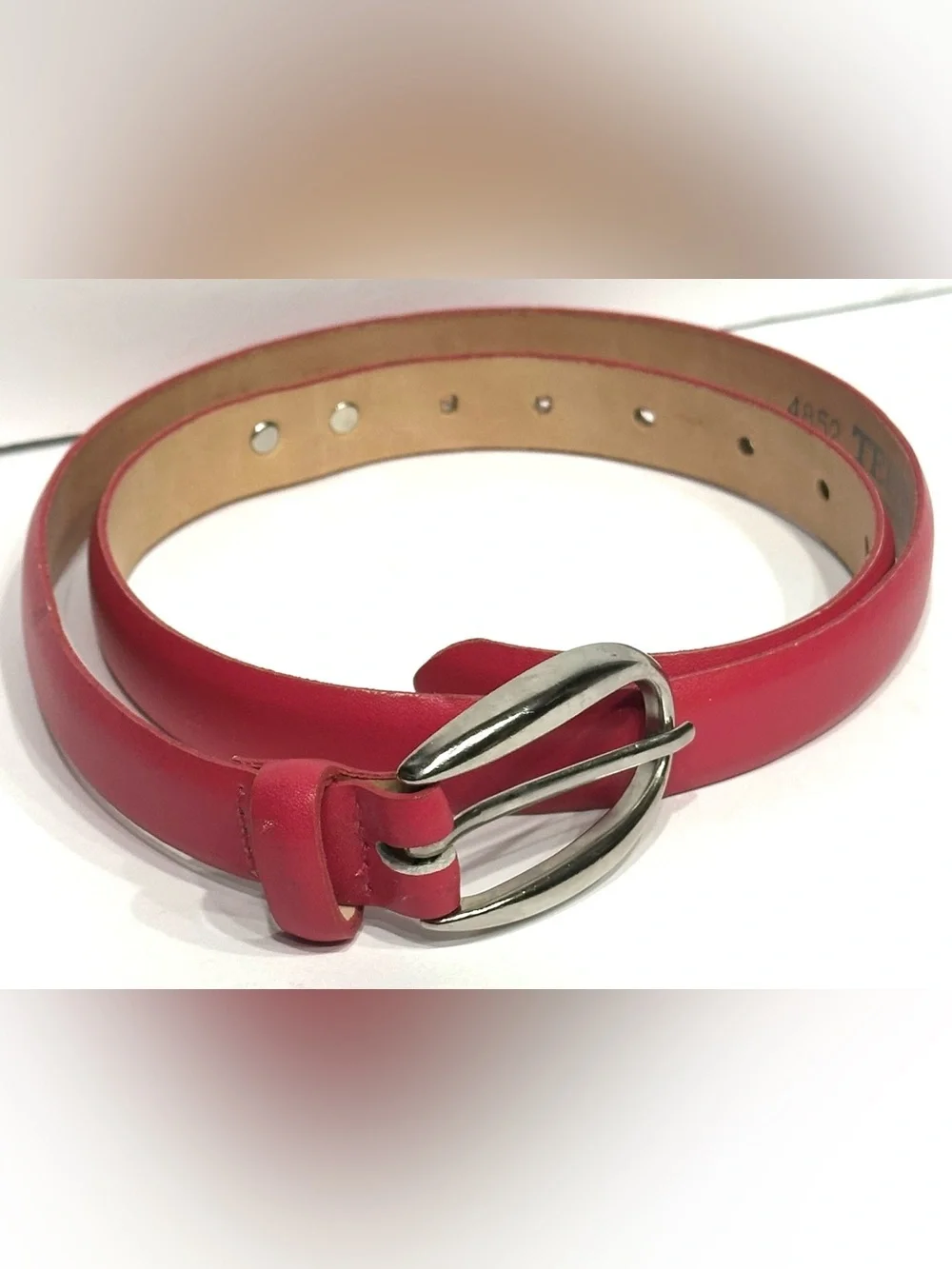 TEHAMA Womens Hot Pink Leather Belt Made in Canada Mens Belt Size M